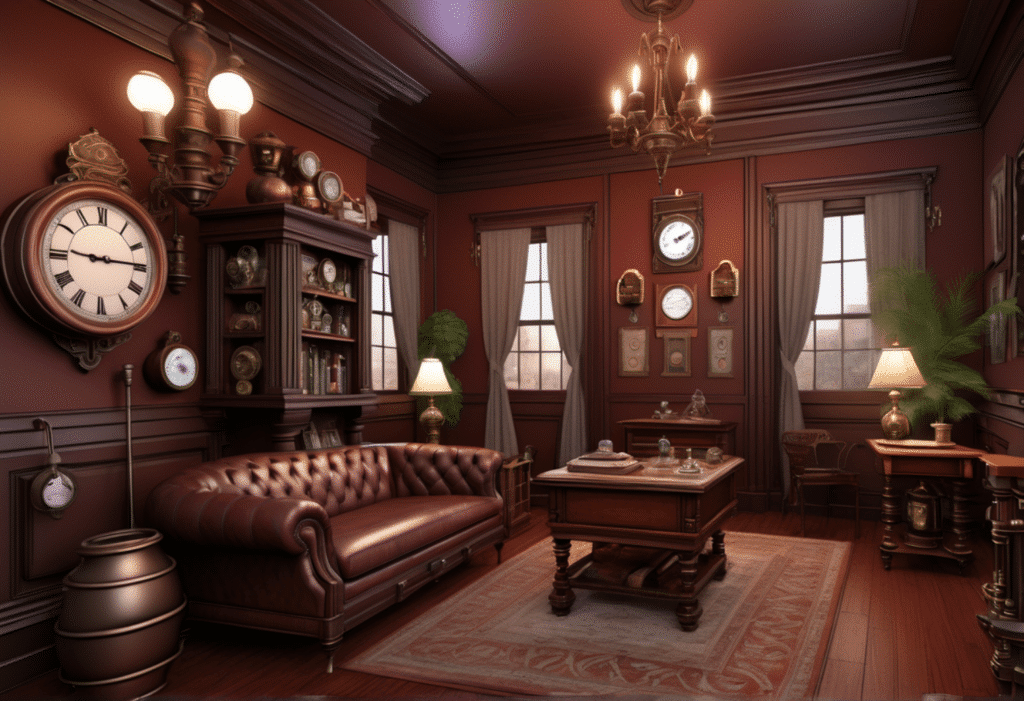 steampunk victorian style home decor aesthetic