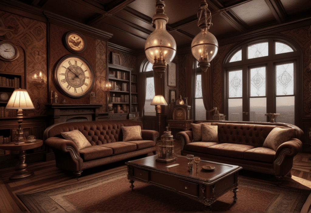 steampunk victorian style home decor aesthetic