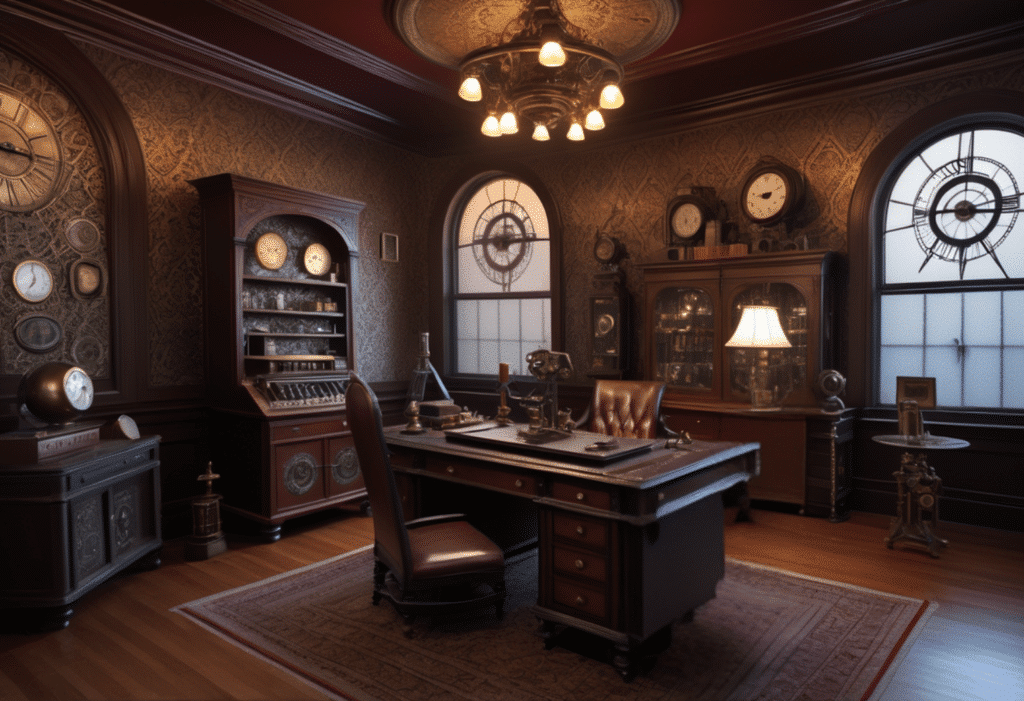 steampunk victorian style home decor aesthetic