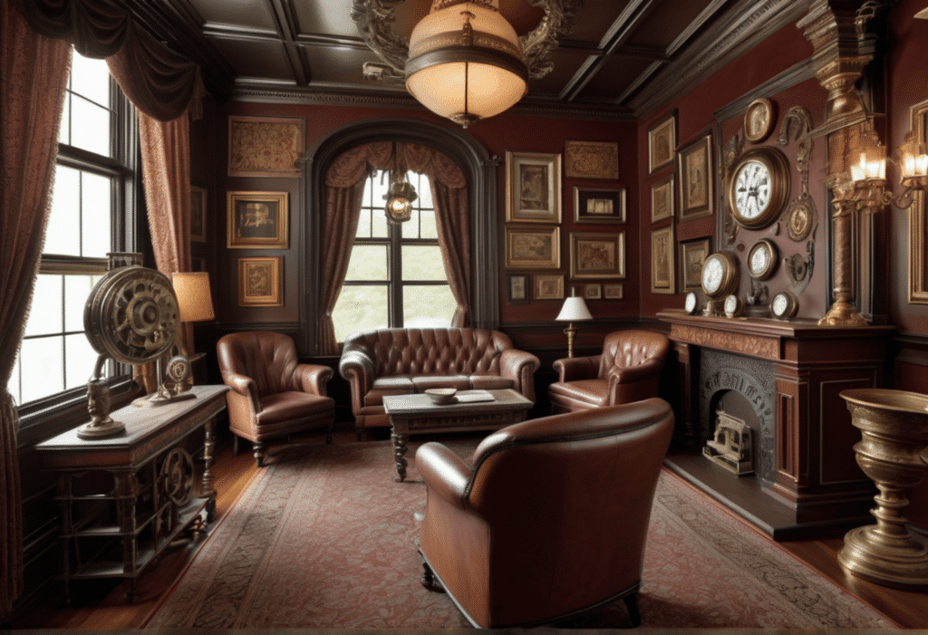 steampunk victorian style home decor aesthetic