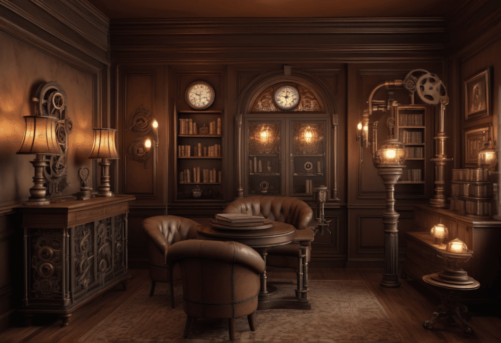 steampunk victorian style home decor aesthetic