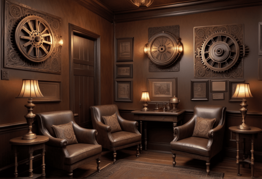 steampunk victorian style home decor aesthetic