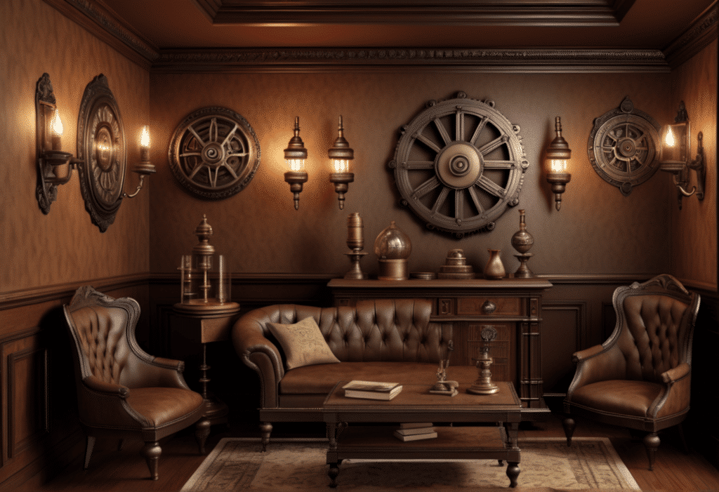 steampunk victorian style home decor aesthetic