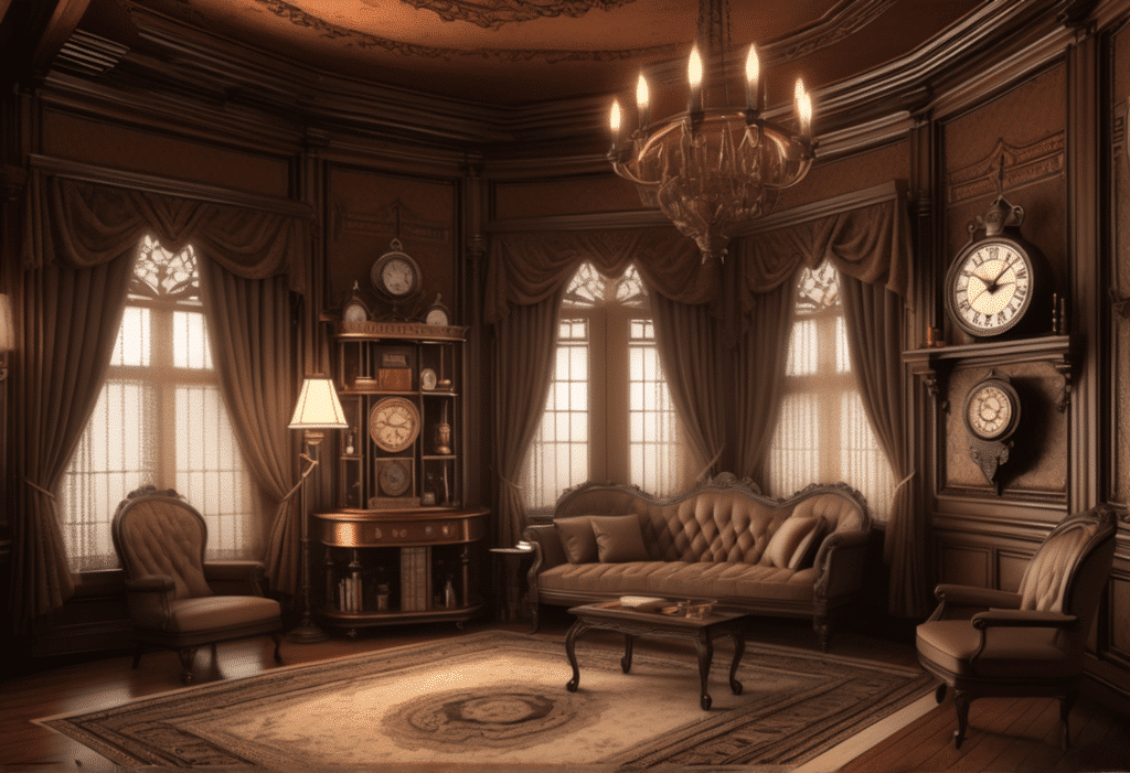 steampunk victorian style home decor aesthetic