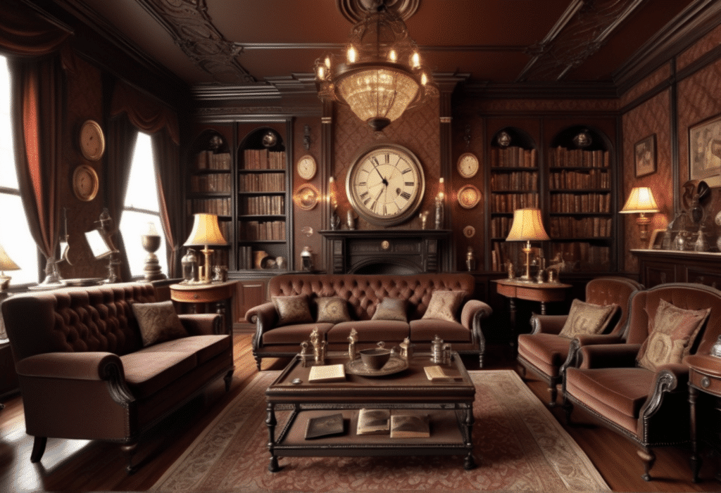 steampunk victorian style home decor aesthetic