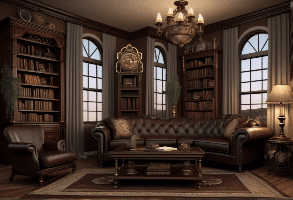 steampunk victorian style home decor aesthetic