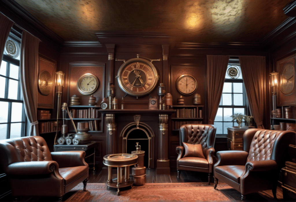 steampunk victorian style home decor aesthetic