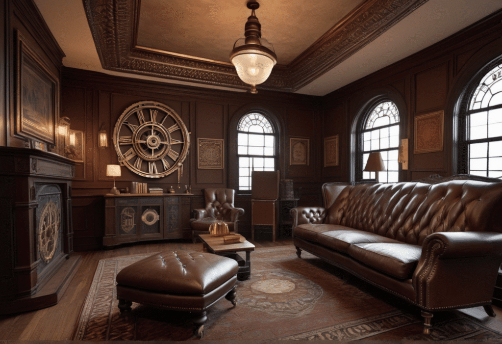 steampunk victorian style home decor aesthetic