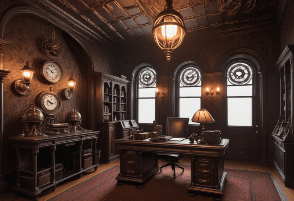 steampunk victorian style home decor aesthetic