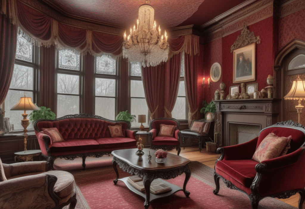 Victorian home decor aesthetic style living room pictures