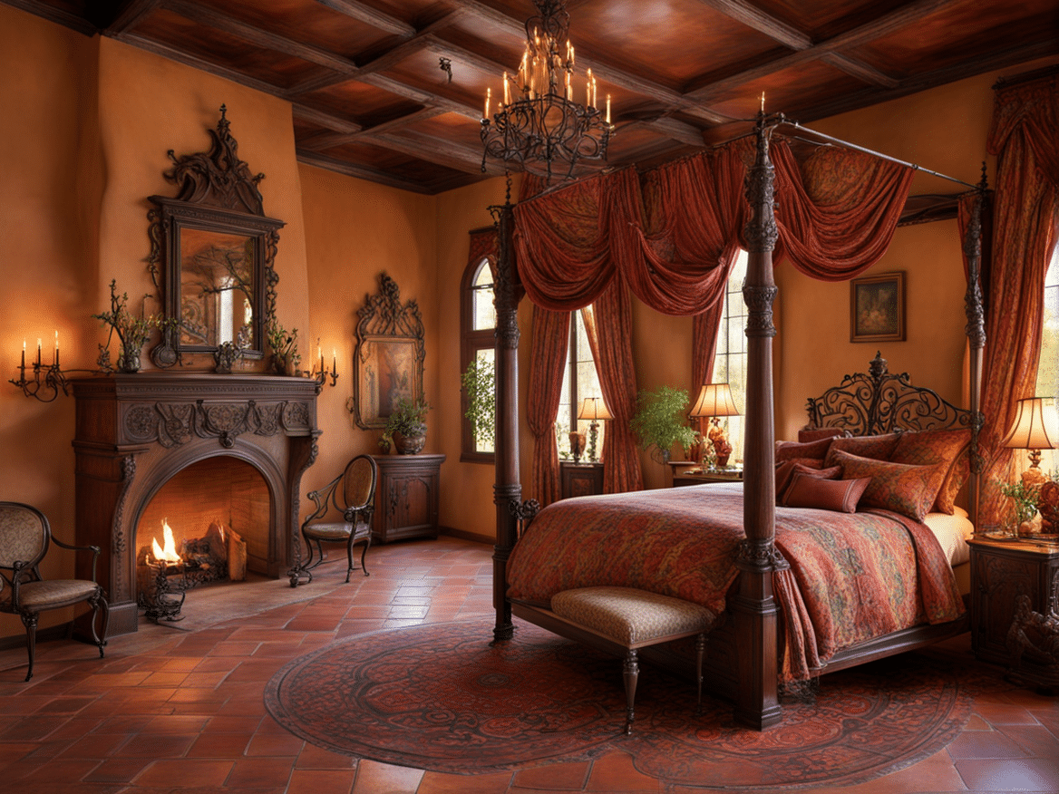 Spanish colonial homes bedroom