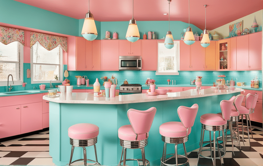 retro kitschy kitchen decor ideas