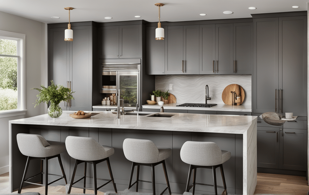 furniture trends 2024 slim shaker kitchen cabinets