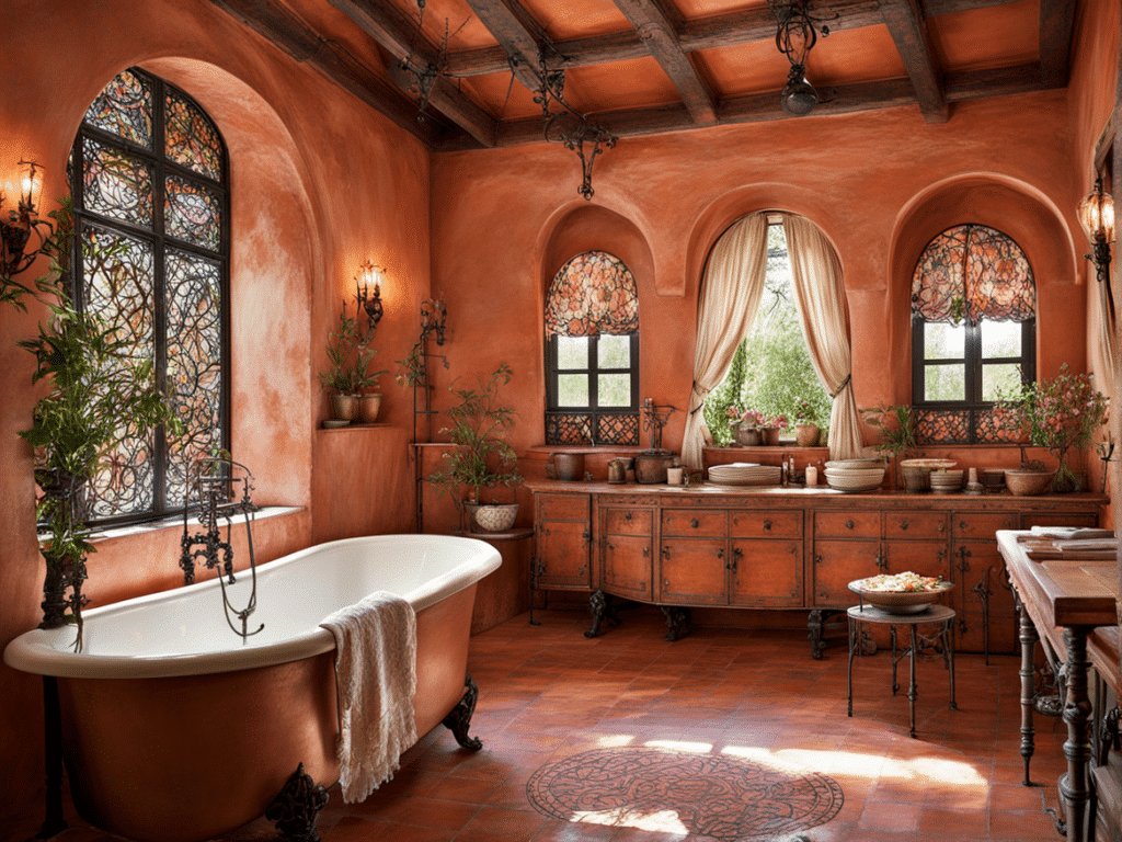 Spanish style house  bathroom