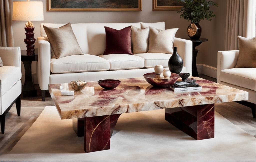 furniture trends 2024 stone statement coffee table