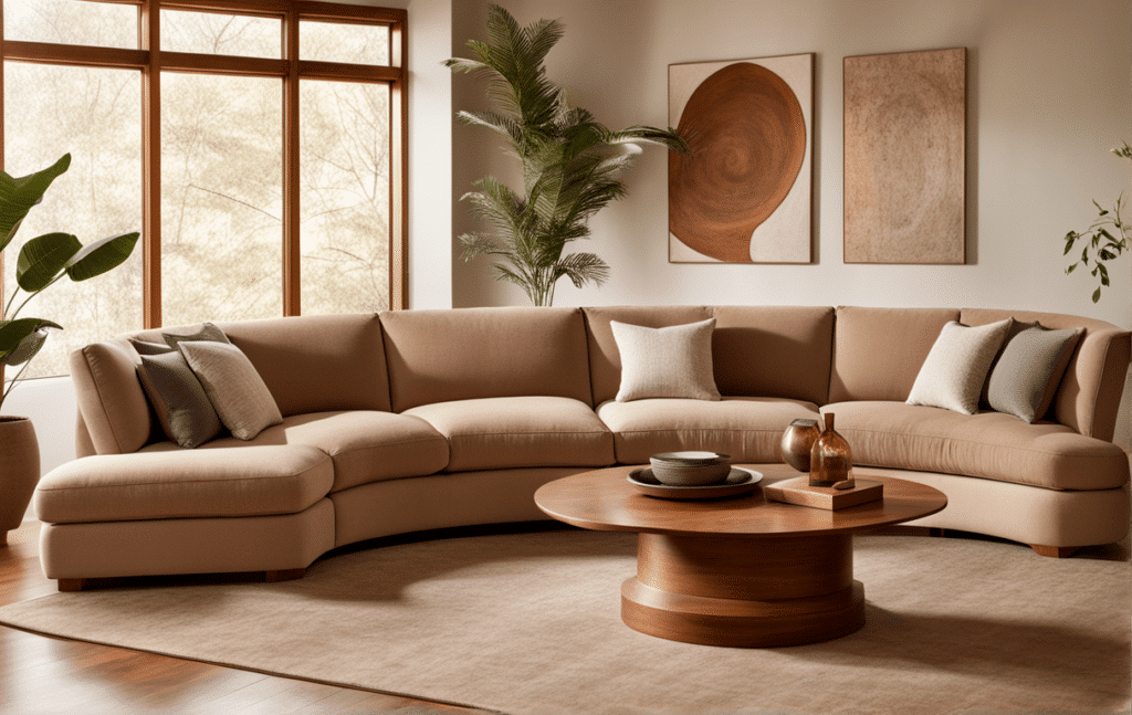 furniture trends 2024 curved silhouette sofa