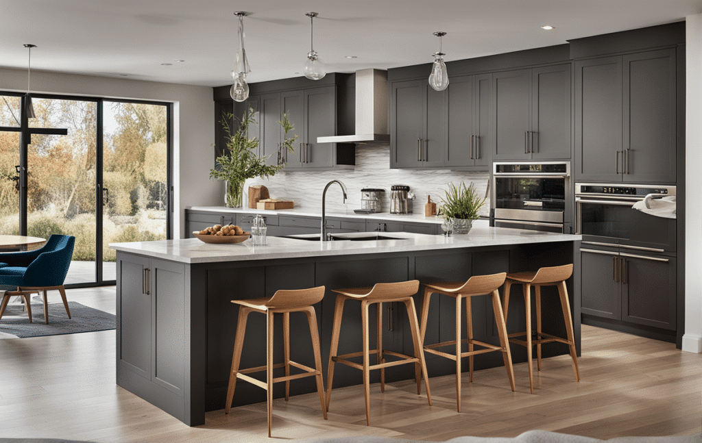 furniture trends 2024 slim shaker kitchen cabinets