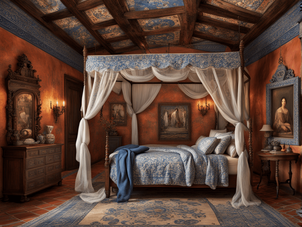 Spanish style house bedroom