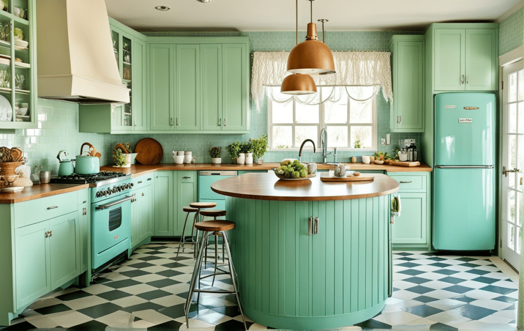 vintage kitschy kitchen decor ideas