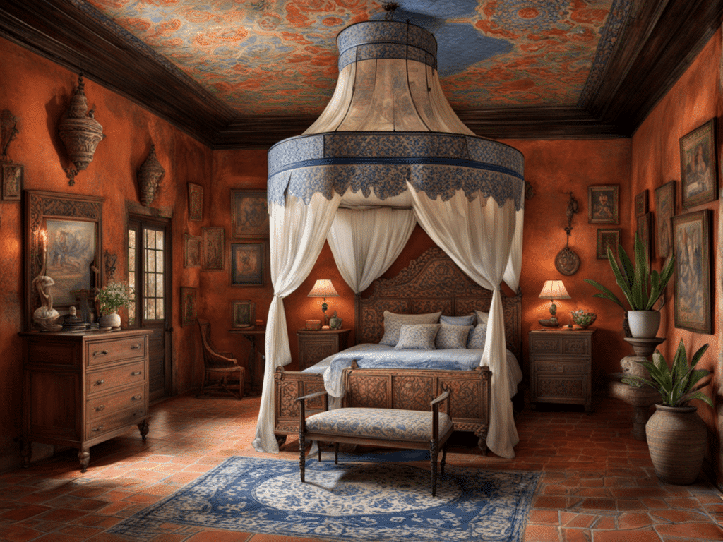 Spanish style house bedroom