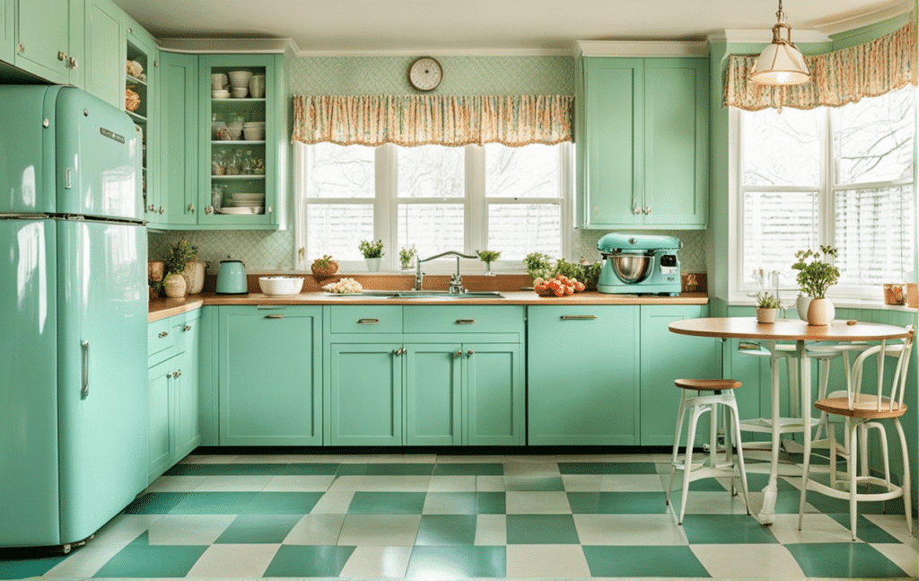 vintage kitschy kitchen decor ideas