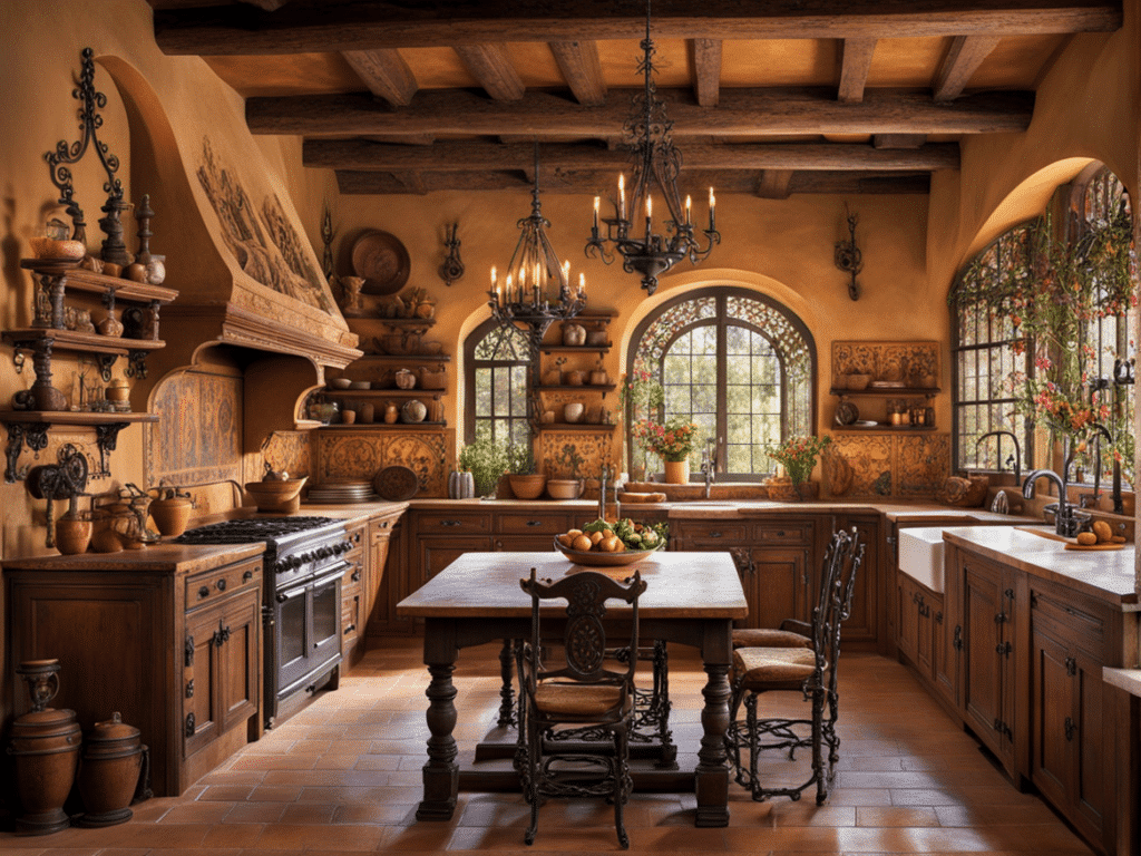 spanish style kitchen - spanish revival kitchen