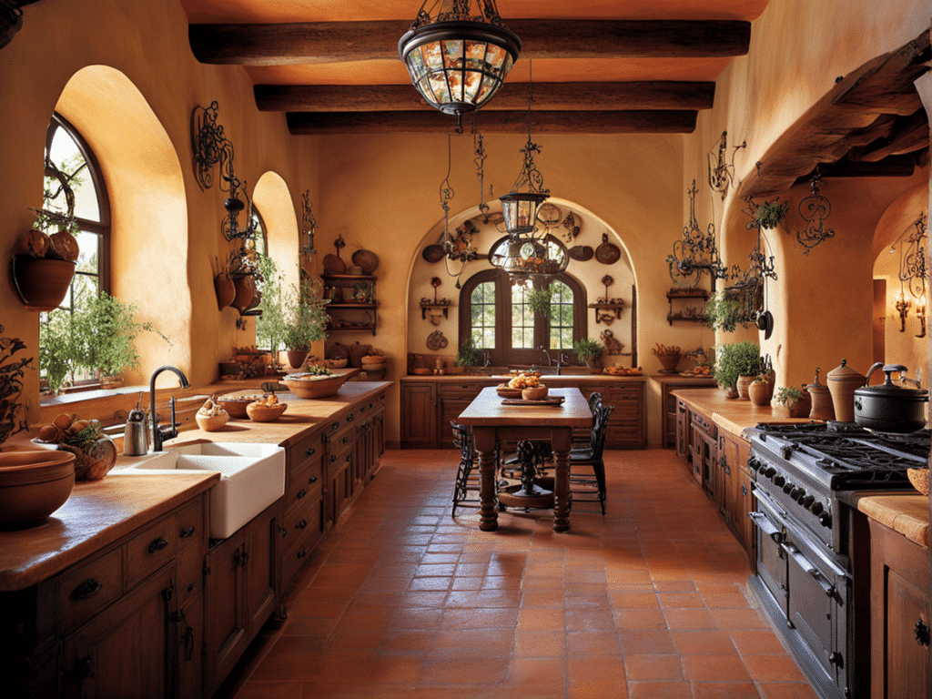 spanish style kitchen - spanish revival kitchen