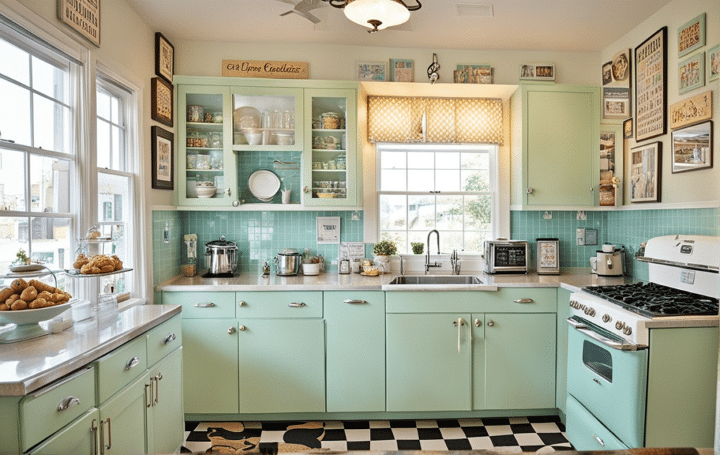 vintage kitschy kitchen decor ideas