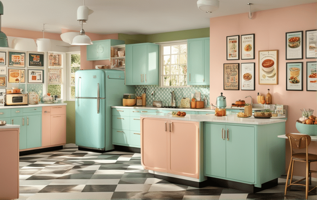 vintage kitschy kitchen decor ideas