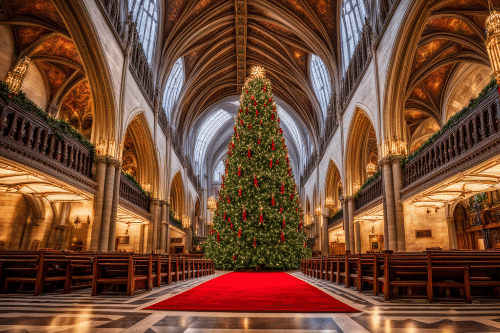 red Christmas tree decorations