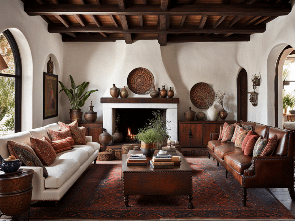 Spanish style house living room