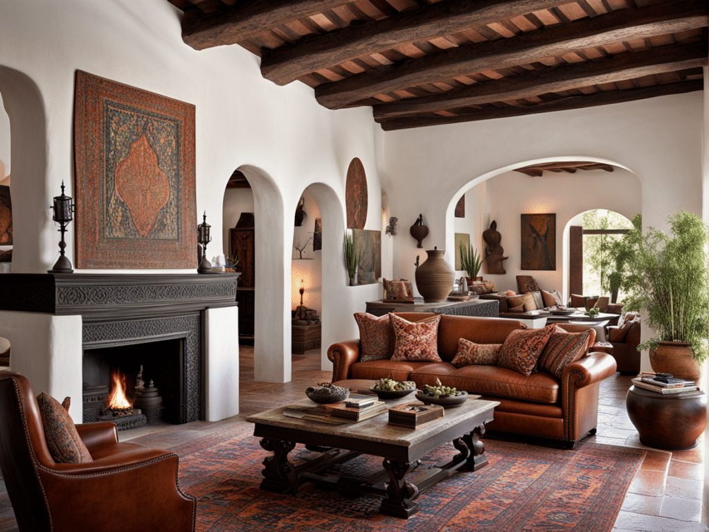 Spanish style house living room