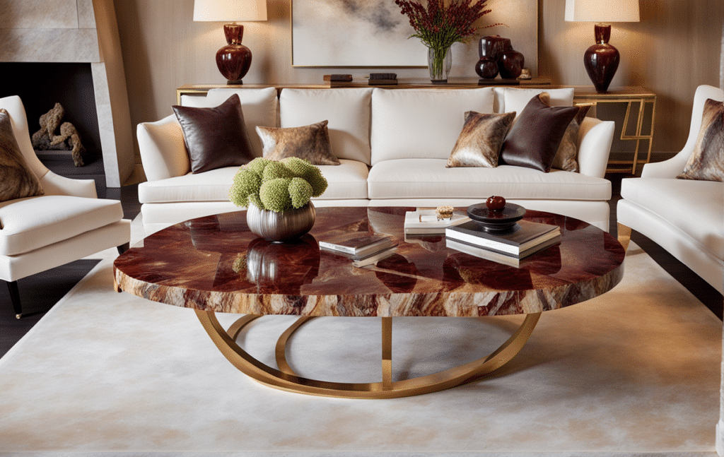 furniture trends 2024 stone statement coffee table