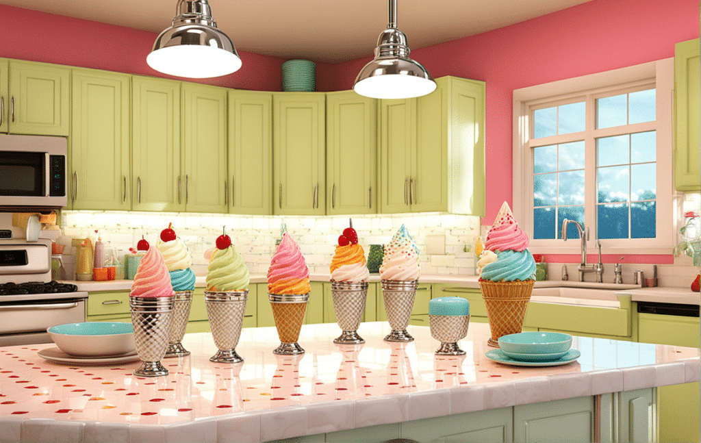 retro kitschy kitchen decor ideas