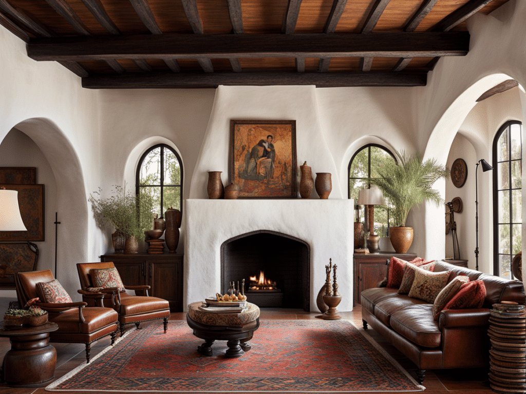 Spanish style house living room