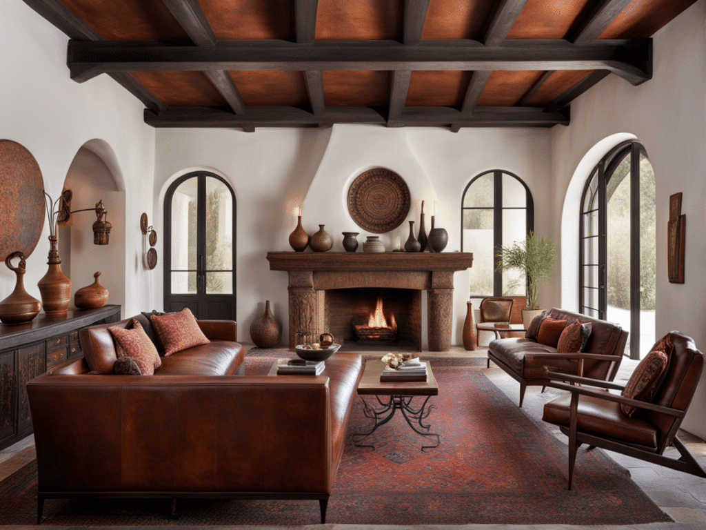 Spanish style house living room