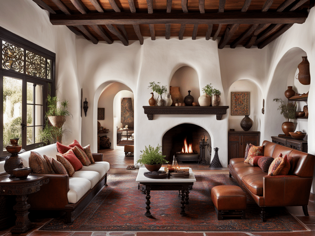 Spanish style house living room