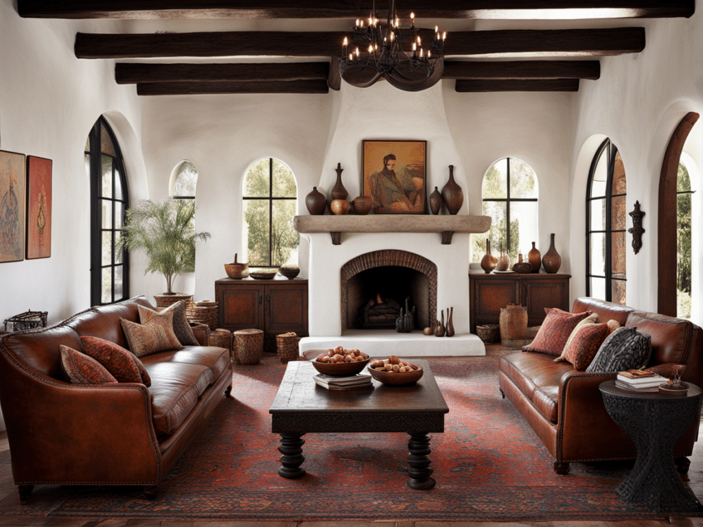 Spanish style house living room