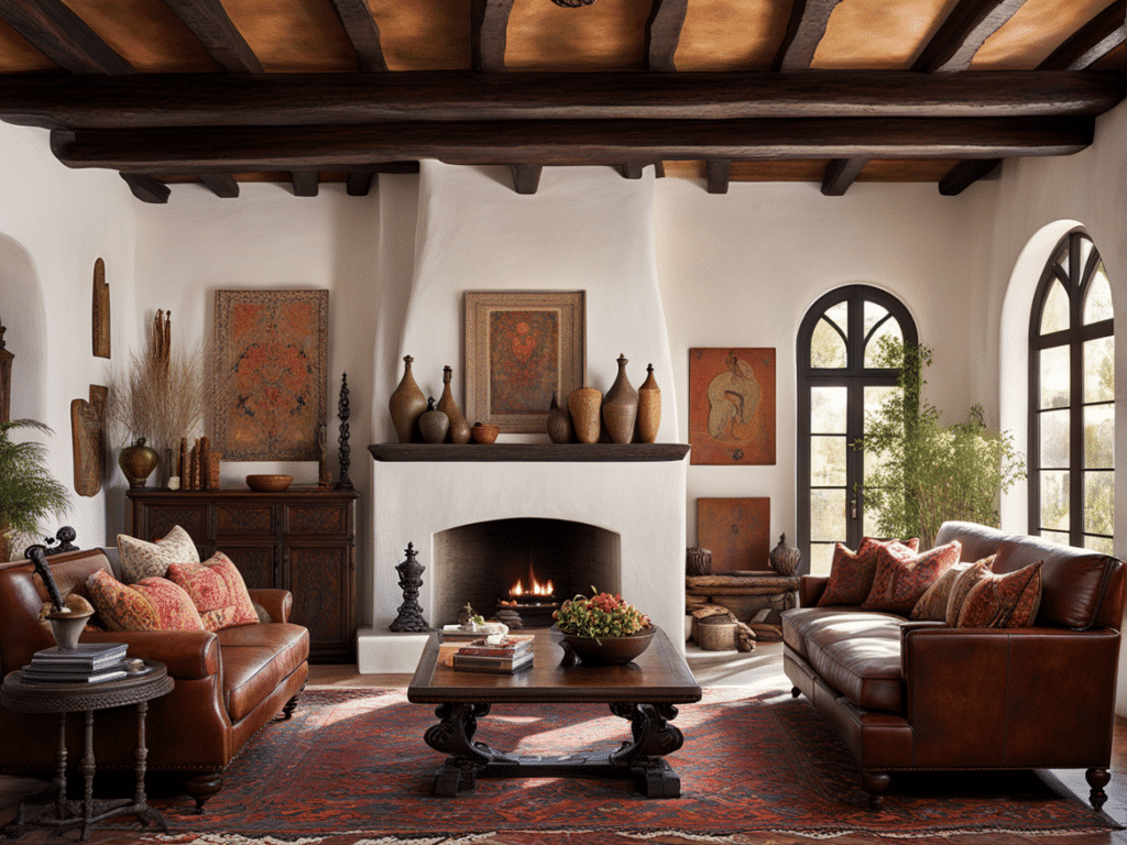 Spanish style house living room