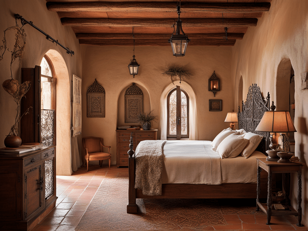 Spanish style house bedroom