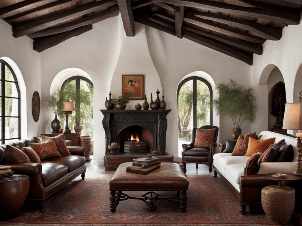 Spanish style house living room