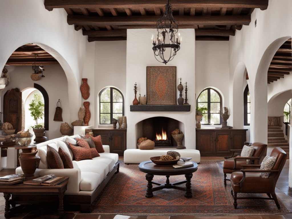 Spanish style house living room