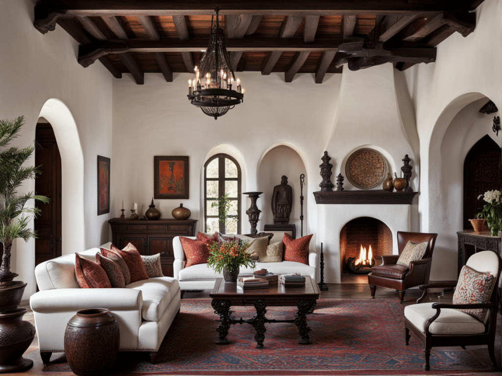 Spanish style house living room