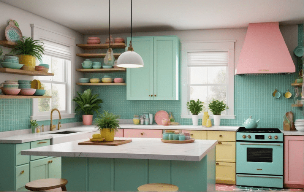 vintage kitschy kitchen decor ideas