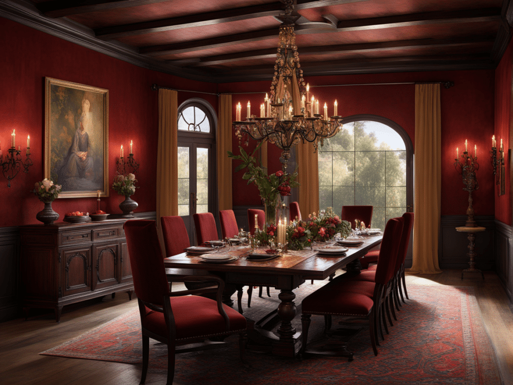 Spanish style house dining room