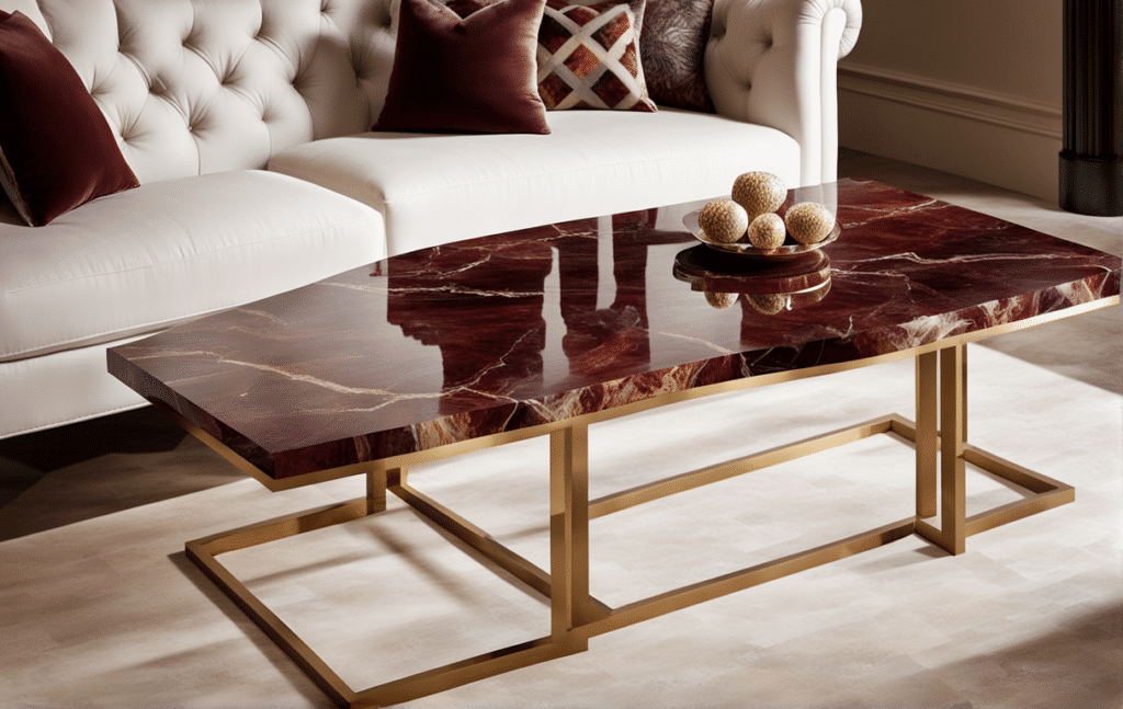 furniture trends 2024 stone statement coffee table