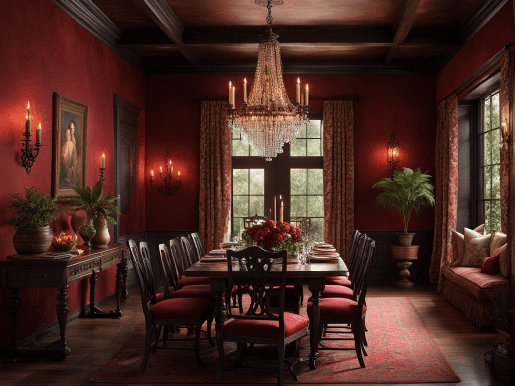 Spanish style house dining room