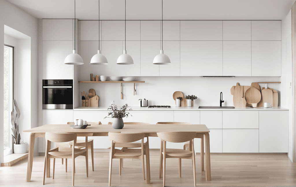 furniture trends 2024 scandanavian minimalist kitchen