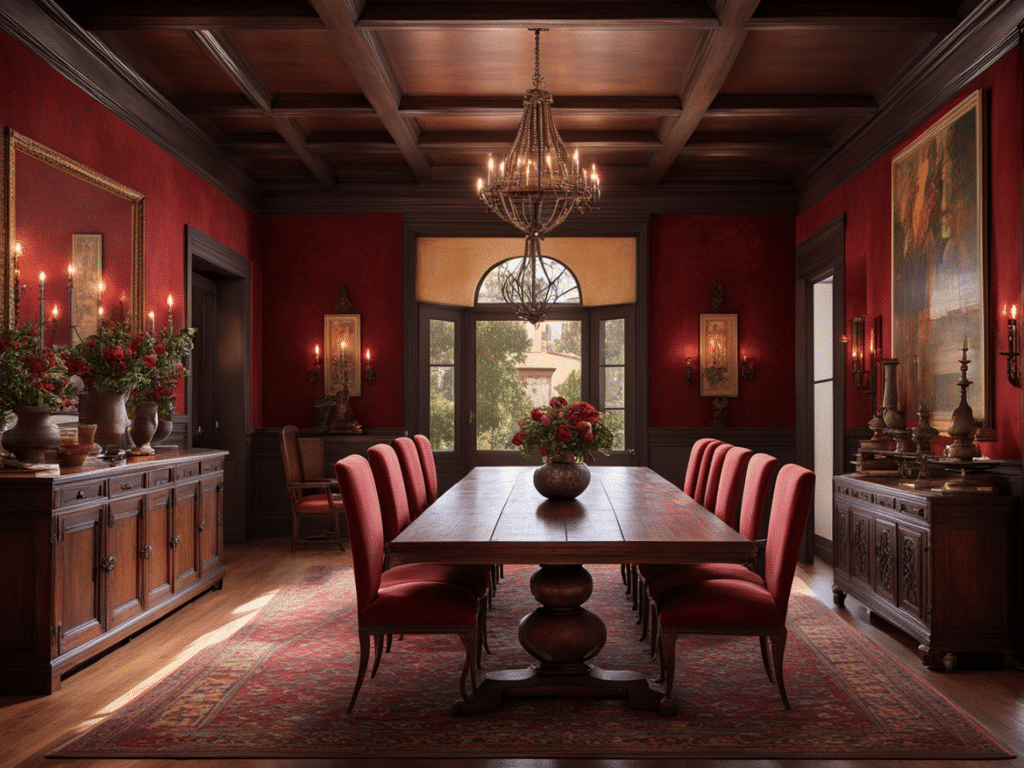 Spanish style house dining room