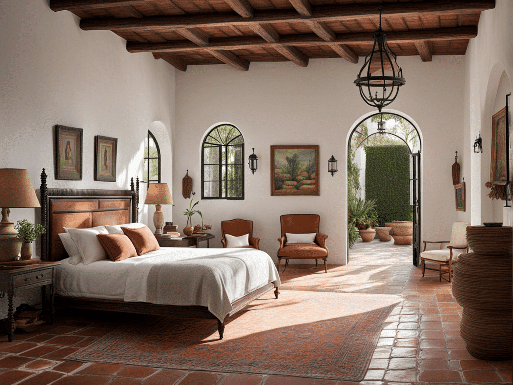 Spanish style house bedroom